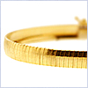 10K Yellow Gold Womens Flexible Bangle Bracelet 7 1/2 Inches - 24diamonds.com
