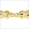 10K Yellow Gold Womens Heart Bracelet 7 1/2 Inches - 24diamonds.com