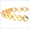 10K Yellow Gold Womens Heart Bracelet 8 Inches - 24diamonds.com