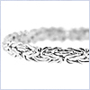 10K White Gold Womens Byzantine Bracelet 7 Inches - 24diamonds.com