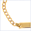 10K Yellow Gold Kids ID Concave Curb Bracelet 6 Inches - 24diamonds.com