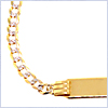 10K Yellow Gold Kids ID Concave Curb Bracelet 6 Inches - 24diamonds.com