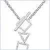14K White Gold 1.10 ct Diamond Womens Chain Necklace - 24diamonds.com
