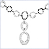 14K White Gold 1.60 ct Diamond Womens Chain Necklace - 24diamonds.com
