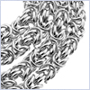 10K White Gold Mens Byzantine Chain 30 Inches - 24diamonds.com