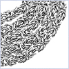 10K White Gold Mens Byzantine Chain 26 Inches - 24diamonds.com