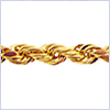 10K Yellow Gold Womens Rope Chain 22 Inches - 24diamonds.com