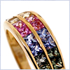 14K Yellow Gold 1.94 ct Sapphire Womens Band Ring - 24diamonds.com