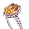 14K White Gold 1.68 ct Citrine Diamond Womens Ring - 24diamonds.com