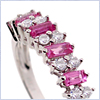 14K White Gold 1.00 ct Sapphire Diamond Womens Ring - 24diamonds.com