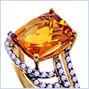 14K Yellow Gold 3.15 ct Citrine Diamond Womens Ring - 24diamonds.com