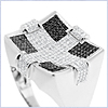 925 Sterling Silver 2.00 ct Diamond Mens  Ring - 24diamonds.com