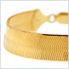 10K Yellow Gold Womens Herringbone Bracelet 8 1/4 Inches - 24diamonds.com