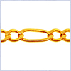 10K Yellow Gold Mens Figaro Chain 22 Inches - 24diamonds.com