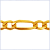 10K Yellow Gold Mens Figaro Chain 20 Inches - 24diamonds.com