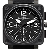 Bell & Ross Aviation BR 01-94 Carbon Mens Watch BR0194-BL-CA - 24diamonds.com