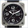 Bell & Ross Aviation BR 01-96 Big Date Black Dial Mens Watch BR01-96-BL-ST - 24diamonds.com