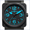 Bell & Ross Aviation BR 03-92 Blue Mens Watch BR0392-BLUE - 24diamonds.com