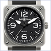 Bell & Ross Aviation BR 03-92 Steel Mens Watch BR0392-BL-ST - 24diamonds.com