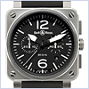 Bell & Ross Aviation BR 03-94 Steel Mens Watch BR0394-BL-ST - 24diamonds.com
