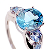 925 Sterling Silver 4.31 ct Blue Topaz Womens Ring - 24diamonds.com