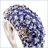 925 Sterling Silver 4.88 ct Tanzanite & Diamond Womens Ring - 24diamonds.com