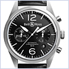Bell & Ross Vintage BR 126 Black Mens Watch BRV126-BL-ST/SCA - 24diamonds.com