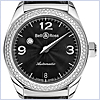 Bell & Ross Vintage Mystery Diamond Black 2 Rows Unisex Watch - 24diamonds.com
