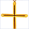 10K Yellow Gold Mens Cross Pendant - 24diamonds.com