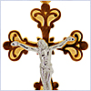 10K Yellow Gold Unisex Jesus Christ Cross Pendant - 24diamonds.com