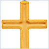 10K Yellow Gold Mens Cross Pendant - 24diamonds.com