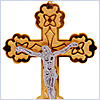 10K Yellow Gold Unisex Jesus Christ Cross Pendant - 24diamonds.com