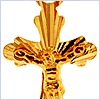 10K Yellow Gold Unisex Jesus Christ Cross Pendant - 24diamonds.com