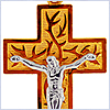 10K Yellow Gold Unisex Jesus Christ Cross Pendant - 24diamonds.com