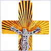 10K Yellow Gold Unisex Jesus Christ Cross Pendant - 24diamonds.com