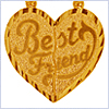 10K Yellow Gold Unisex Best Friend Heart Pendant - 24diamonds.com