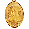 10K Yellow Gold Unisex Jesus Christ Pendant - 24diamonds.com