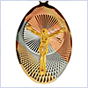 10K Yellow Gold Unisex Jesus Christ Pendant - 24diamonds.com
