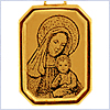 10K Yellow Gold Unisex Vergine Maria & Jesus Pendant - 24diamonds.com