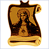 10K Yellow Gold Unisex Vergine Maria Pendant - 24diamonds.com