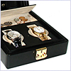 Orbita Verona 4 Black Leather Watch Travel Case - 24diamonds.com