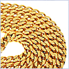 Yellow Gold Plated Steel Mens Franco Chain 36 Inches - 24diamonds.com