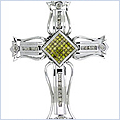 14K White Gold 1.75 ct Diamond Mens Pendant 14K White Gold 1.75 ct Diamond Mens Pendant - 24diamonds.com