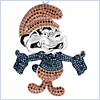 925 Sterling Silver 4.00 ct Diamond Unisex Papa Smurf Pendant - 24diamonds.com