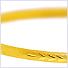 10K Yellow Gold Womens Bangle Bracelet 7 1/2 Inches - 24diamonds.com