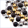 Three Tone Stainless Steel Mens Rosary Necklace 23 Inches - 24diamonds.com
