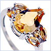 925 Sterling Silver 4.47 ct Citrine Womens Ring - 24diamonds.com