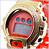Aqua Master Shock Diamond Mens Yellow Watch - 24diamonds.com