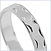 925 Sterling Silver Unisex Diamond Cut Pattern Wedding Band - 24diamonds.com
