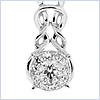 14K White Gold 0.58 ct Diamond Womens Knot Pendant - 24diamonds.com